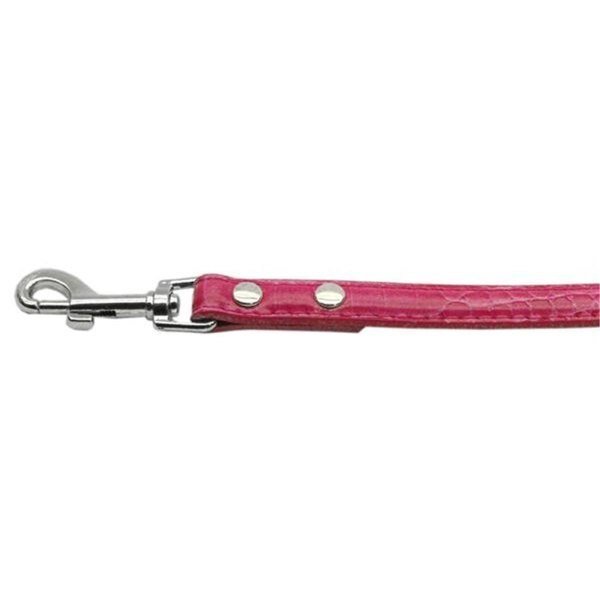 18mm Two Tier Faux Croc Collar Pink .50 in. Leash, Unconditional Love, Mfr#: UN2618945